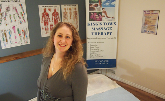 Alana in the King's Town Massage Therapy Massage Room